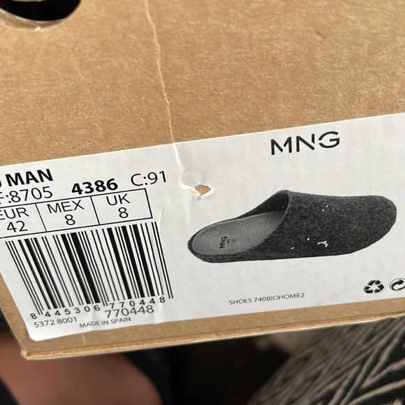 Mango Man gray flannel slippers - Picture 5 of 5